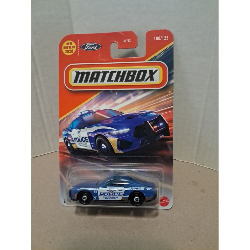 MATCHBOX 2025 FORD MUSTANG POLICE DIECAST CAR